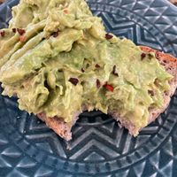Avocado toast with SunOven bread  at SunOven Gluten Free Bakery in Ojai