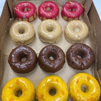 Doughnut special order (mini-doughnuts also available)  at SunOven Gluten Free Bakery in Ojai