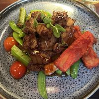 Seitan in sauce with assorted veg    at Bless in Berlin