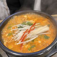 Mushroom/tofu stew  at Jang Dok Dae in Flushing