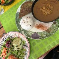 vegan casserole with lentil protein  at Bumi Cocina - Yerbateria in Salento