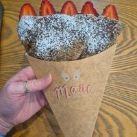Vegan Nutella with strawberries at Mano Wraps in Busselton
