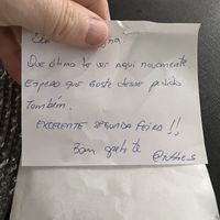 Sweet note with two brownie treats  at Tubbe's in Sao Paulo