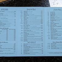 Menu page 2 at Blue Ginger  in Denton