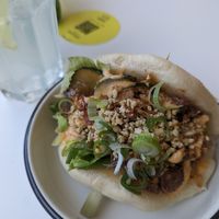 Jackfruit bao and lychee drink at Lil Bao  in Brussels