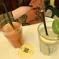 Lychee lemonade & Strawberry pineapple lemonade   at Lil Bao  in Brussels