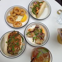 Wontons, baos and calamari at Lil Bao  in Brussels