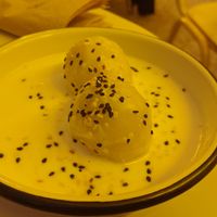 Coconut mochi (desert) at Lil Bao  in Brussels