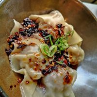 A bowl of raw dough. Triggered gag reflex. Looks good but wow, what an awfully executed dish. Actually cold in the middle. at Lil Bao  in Brussels