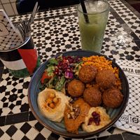 Falafel bowl at Gaza Grill Kødbyen in Copenhagen