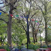 The view from the table at Kajsas i Parken - Kiosk in Stockholm