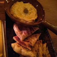 Vegan tsatsiki with pita at Ethos at The Monro in Liverpool