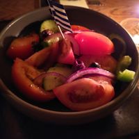 Vegan Greek salad at Ethos at The Monro in Liverpool