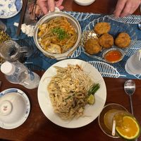 Pad Thai & corn fritters at Sữa Cafe in Hoi An