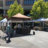 Small set up outside of the hospital  at Kaiser San Francisco Farmers' Market in San Francisco