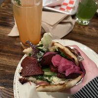 Gyro My Heart & carrot top cocktail  at The Market At Malcolm Yards in Minneapolis