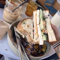 The satay tofu sandwich with gluten free breadd  at The Gator Club in College Park