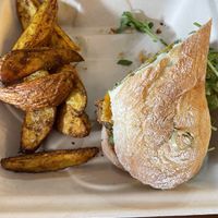 Eggplant panini   at Dark & Light Cafe in Mount Dora