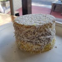 A vegan Alfajor, a new personal favorite dessert! at Dark & Light Cafe in Mount Dora