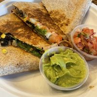 Quinoa black bean quesadillas   at Dark & Light Cafe in Mount Dora