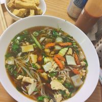 Crispy Tofu and delicious soup at Phở Hà Nội - Vietnamské bistro in Kutna Hora
