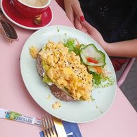 Vegetarian omelet at Secret Garden Bakery in The Hague