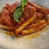 Vegan ragù w/ peas/carrots/onion/celery/seitan  at Tandem - Sedile di Porto in Naples