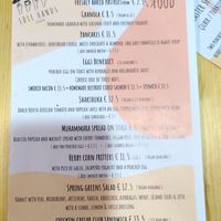 Menu at Idle Hands in Girona