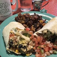 Vegan breakfast burrito  at The Friendly Toast in Portland