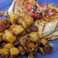 Vegan breakfast burrito at The Friendly Toast in Portland