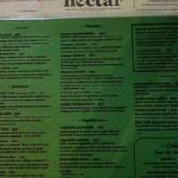 Menu  at Nectar in Granada
