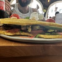 Plantain sandwich  at 1835 Coffee Lab in Puerto Ayora