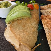 Quinoa omelette - fully vegan  at 1835 Coffee Lab in Puerto Ayora