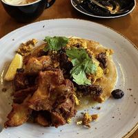 Indian spiced tofu   at Hustl. cafe in Queenstown