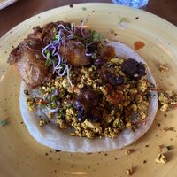 Indian spiced tofu (without eggplant relish)   at Hustl. cafe in Queenstown