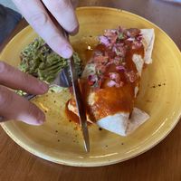 Vegan burrito  at Hustl. cafe in Queenstown