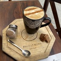 latte with soy milk  at Restaurante Pachamama in San Luis Potosi