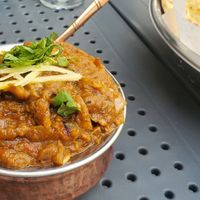 Baingan Bhartha (eggplants) at Yogi in Montreal