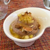 Flan chocolat et ananas at JS The Garden in Baie-mahault