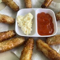 spring rolls  at Cơm Chay in Phan Thiet