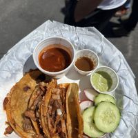 Quesa tacos no cilantro from Yaqui Zen  at Lulu's Vegan - Vegan Farmer's Market in Las Vegas