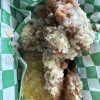 Garlic Parm  wings from Prone to Plants  at Lulu's Vegan - Vegan Farmer's Market in Las Vegas
