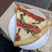 vegan slice, april 2023 $5 at San Remo Pizzeria & Restaurant in Ridgewood