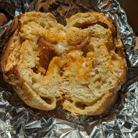 Pepperoni wheel at San Remo Pizzeria & Restaurant in Ridgewood