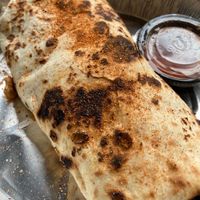 Vegan breakfast burrito - carry out at Square Cafe in Pittsburgh