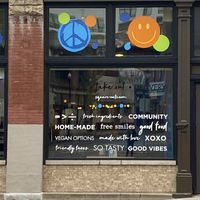 Side window  at Square Cafe in Pittsburgh