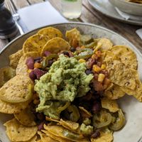 Vegan nachos at Barker's Foodstore & Eatery in Geraldine