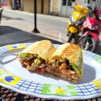 Vegan burrito at Burritos Gorditos in Cozumel