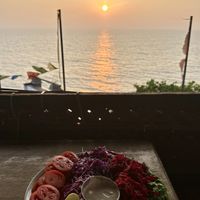 side salad at sunset   at Lumuma in Varkala