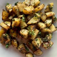 side of parsley potatoes - 260Rs  at Lumuma in Varkala